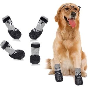 Waterproof Dog Boot Socks Paw Protector With Reflective Rugged Anti-Slip Sole